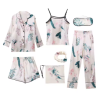 New maple leaf seven-piece pajamas women's long-sleeved spring and autumn sweet Korean version women's loungewear set - Image 2